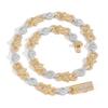 Nuevo Collar de Hip-Hop Europeo y Americano Cadena Cubana Ojo de 10 mm Circonita Bicolor Accesorios Creativos de Nicho para Hip-Hop para Hombres y Mujeres