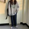 Sudadera Fina de Otoño para Mujer sin Capucha, Estilo Harajuku Versátil, Corte Holgado, Top Holgado para Estudiantes, Nuevo Modelo 2026