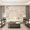 Papel de Parede Flor e Pássaro Estilo Chinês Novo 2025 Mural para Sala de Estar Papel de Parede para Parede de Fundo de TV Revestimento de Parede para Sofá e Quarto