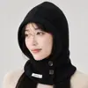 Atacado transfronteiriço de balaclavas estilo coreano para o dia a dia, direto da fábrica de origem, com designs fofos e cores sólidas, adequadas para tamanhos de cabeça maiores
