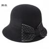 Chapéu feminino de outono e inverno cor sólida lã laço chapéu balde chapéu cartola original chapéu moda chapéu elegante chapéu de mãe chapéu de pintor
