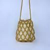 Estilo coreano elegante handmade pérola bolsa frisada único ombro crossbody oco tecido prata personalidade casual saco de balde avançado
