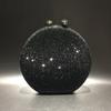 Bolsa de Mano para Fiesta con Incrustaciones de Diamantes Bolsa de Mano Clutch Spot Bolsa para Banquete de Bodas Reunión Anual Bolsa de Diamantes Bolso de Noche Bolso con Cadena de Cristal para Mujer Bolso Redondo