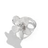 Europa y Estados Unidos joyería transfronteriza viento frío flor pequeña de cinco pétalos anillo de aleación creativo anillos huecos cuadrados traje nuevos productos