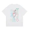 260g Casablanca 25 Modelo Nuevo Primavera y Verano Puerta Fantasía Castillo Cielo Estrellado Logo Publicitario Camiseta de Manga Corta para Pareja
