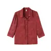 Ropa Nueva para el Día de la Madre 2026, Camisa de Manga Tres Cuartos con Solapa para Mujeres de Mediana Edad y Mayores, Tops y Camisas Elegantes que Reducen la Edad