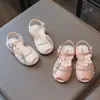 Nuevas Sandalias de Verano para Niños Estilo Princesa de Moda para Niñas Punta Abierta con Lazo de Pedrería Calzado Infantil Suela Suave Sandalias para Niños Pequeños