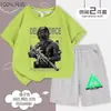 Conjunto de Camiseta de Manga Corta y Shorts Delta Action Game para Niños, Niños y Niñas, Verano Algodón Casual Conjunto de 2 Piezas