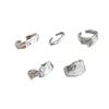 Anillo de Dedo Índice Suchuang S925 Plata Esterlina Combinación Lava para Mujer Estilo Frío Ins Personalizado Plisado Novedad de Alta Gama