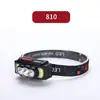 Linterna Frontal Deportiva al Aire Libre Transfronteriza Portátil LED Montada en la Cabeza Lámpara de Batería de Litio de Larga Duración Linterna con Sensor Multifunción