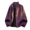Chamarra casual de uso diario, con cuello alto, corte holgado, para hombres y mujeres, adecuada para exteriores, disponible en colores lisos y opciones multicolor, para el día a día.