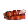Cinturón Nuevo de Cuero Genuino para Mujer, Cinturón Versátil de Estilo Coreano, Cinturón Fino Decorativo de Moda con Hebilla de Pin para Pantalón de Mujer, Piel de Vaca Pura al Por Mayor