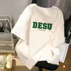 Camiseta Blanca de Verano de Manga Corta con Diseño de Oso Fresa Fresco y Sencillo para Hombres y Mujeres, Top Versátil Holgado Estilo Coreano Juvenil Retro para Parejas
