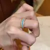 Anel Aberto Redondo de Zircônia Banhado a Ouro Real 14K Anel Versátil de Dedo Indicador Estilo Retro Luxo Leve Toque de Nicho High-End Joia para Mão