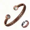 Pulsera Magnética de Cobre Rojo Antiguo Galvanizado con Patrón de Tortuga de Amazon, Pulsera Magnética Desmontable para Hombre, Venta al por Mayor Transfronteriza