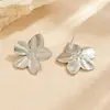 Moda Transfronteriza Pendientes Sencillos de Acero Inoxidable Chapados en Oro con Múltiples Elementos Combinados en Colores Dorado y Plateado, Versátiles para el Uso Diario