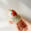 Xícara de Chá com Pé Alto e Boca de Flor, Esmalte Caramelo, Pintada à Mão com Flor de Pessegueiro, Dinastias Tang e Song, Xícara Individual Estilo Antigo, Para Uso Doméstico, Conjunto de Chá Kung Fu