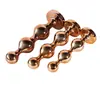 Novo Plug Anal Metálico de Três Bolas Cor Rose Gold para Adultos Masculino e Feminino Suprimentos Eróticos Brinquedo de Masturbação e Sedução Plug Anal