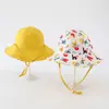 Gorro de Bebé para Primavera y Otoño de Algodón Puro Tipo Pescador para Bebés, Lindo Gorro de Sol de Doble Cara con Protección Solar para Niños Pequeños
