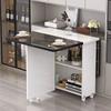 Mesa de Jantar Dobrável para Casa Apartamento Pequeno Removível com Rodas Retrátil Retangular Simples Multifuncional Mesa de Jantar Pequena