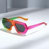 Nuevos lentes planos transfronterizos Europa y Estados Unidos gafas de sol irregulares gafas de sol ins viaje calle color gafas de sol mujeres