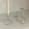 Candelabro de cristal con relieve retro de estilo europeo, para mesa de fotos, adornos románticos, candelabro de aromaterapia de estilo francés.