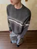 Suéter Tejido Retro Jacquard Fair Isle con Cuello Henley Otoño 2026 para Hombres y Mujeres Alta Vibra Intelectual Holgado Informal Casual