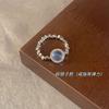 Collar Fresco Azul Aguamarina Sentido de la Moda Personalidad Elegante Cadena Clavicular Plateada en Plata S925 Cadena para el Cuello Ins