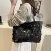 Bolso de Hombro Versátil de Gran Capacidad 2026 Nuevo Bolso de Mano Texturizado con Lentejuelas de Moda Bolso Tote Personalizado de Gran Capacidad
