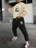 Traje de Sudadera con Cuello Redondo y Pantalón para Hombre Temu Transfronterizo Estampado 3D Moda Hip-Hop al Aire Libre Ropa Deportiva