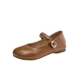 Zapatos de ballet Mary Jane retro de moda con punta dividida y tachuelas para mujer, nuevos zapatos de otoño elegantes de estilo francés poco profundos, modernos