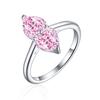 Novo anel de amor em forma de coração duplo S925 prata esterlina chama Ice Flower cut 1ct anel feminino de diamante de alto carbono com tesouro de cor de alto sentido