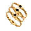Ventas Directas de Fábrica Venta al por Mayor Transfronteriza Joyería de Acero de Titanio de Gama Alta para Mujer Sin Desgaste Pulsera de Acero de Titanio con Letras Romanas Carta de Amor