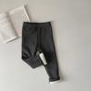 Leggings Infantis Atacado 2026 Outono e Inverno Leggings de Nove Pontos Forrados com Lã Grossa Cor Sólida Leggings Quentes para Bebê Algodão