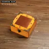 Caixa de Armazenamento Quadrada de Madeira com Imitação de Cobre Vintage Caixa de Armazenamento para Diversos de Mesa Objetos Pequenos Caixa de Armazenamento para Acessórios de Fuga Jóias