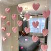 Cortina de Porta Decoração Pendurada Coração de Menina Fofa Decoração de Quarto Cortina Divisória de Sala de Estar Quarto Infantil Decoração Pendurada de Porta