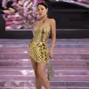 Europa e Estados Unidos joias transfronteiriças boate lantejoulas exageradas feitas à mão biquíni roupa alças sexy vestido corrente no corpo
