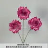 Serie Rojo Rosado Flores Artificiales para Decoración de Bodas, Accesorios para Fotografía en Casa, Lilas y Claveles Artificiales