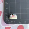 Mini Oso Coche Comedor Pastel Postre Comida Juego Dibujos Animados Resina Accesorios Pinza para el Cabello Accesorios de Pegamento de Crema Accesorios