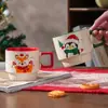 Taza de Cerámica de Santa Claus Transfronteriza Taza de Dibujos Animados Creativa Regalo de Navidad Regalo Taza de Café para el Hogar Recuerdo