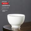 Wufu Linmen Met Jade Kung Fu Taza de té pequeña Taza de té de porcelana blanca para el hogar Juego de té de Kung Fu Tazas de té