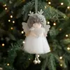Novo Pingente de Menina Anjo com Galhos de Pelúcia de Natal Decoração de Árvore de Natal Boneca Fofa Decoração Ornamento Pendurado