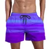 Shorts de Playa Degradados para Hombre Estilo Vacaciones en la Costa Secado Rápido Sueltos Casuales de Verano con Bolsillos y Cordón Shorts de Cinco Puntos