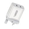 Cargador PD de calibre australiano de 45 W, adaptador PD dual de 45 W para teléfono móvil IP16X, cargador de nitruro de galio de 45 W