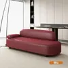 2026 Venta Caliente Estilo Crema Sofá Pequeño para Apartamento Recámara Chaise Longue Sofá Perezoso Respaldo Cuero Resistente a Arañazos de Gato Sofá de Belleza