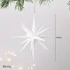 Decoración Navideña Transfronteriza Nuchi 3D con Purpurina Color Champaña Blanco Estrella Fugaz Colgante Decoración para Árbol de Navidad Adorno Colgante
