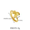 Anillo Vietnamita de Oro Arena Mate con Diseño de Hoja de Ginkgo y Flor, Estilo Chino, Anillo Femenino de Lujo Ligero, Fresco y Lindo, Suministro Directo del Fabricante