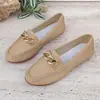 Sapatos Femininos Plus Size 2026 Outono Bico Redondo Baixo Rasos Salto Baixo Planos Casuais Sapatos Mocassins de Tamanho Grande para Mulheres Tamanho 41-42