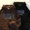 Moletom com Capuz Espesso Forrado com Lã Novo Outono e Inverno 2023 Masculino Estilo Japonês Casual Solto Casal Moda Versátil
