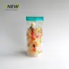 Frasco Hermético de Plástico Transparente de 1000 ml con Tapa de Rosca para Comida de Mascotas, Fruta Conservada, Repostería, Galletas, Dulces